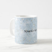 Mug Bébé Bleu Faux Paillettes (Devant gauche)