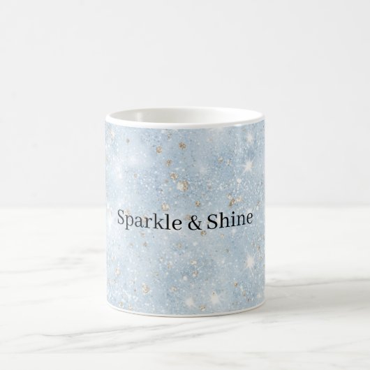 Mug Bébé Bleu Faux Paillettes (Centre)