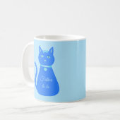 Mug Bébé Bleu mignon Chat Personnalisé Père à être (Devant gauche)