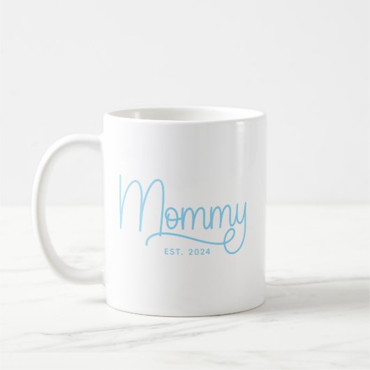 Mug Bébé bleu Monoline photo maman (Gauche)