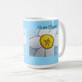 Mug Bébé bleu narcisse blanc (Devant droit)