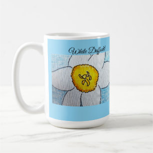 Mug Bébé bleu narcisse blanc