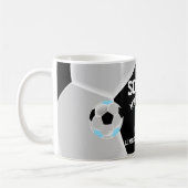 Mug Bébé Bleu, Noir et Blanc ⚽ Football Sport (Gauche)