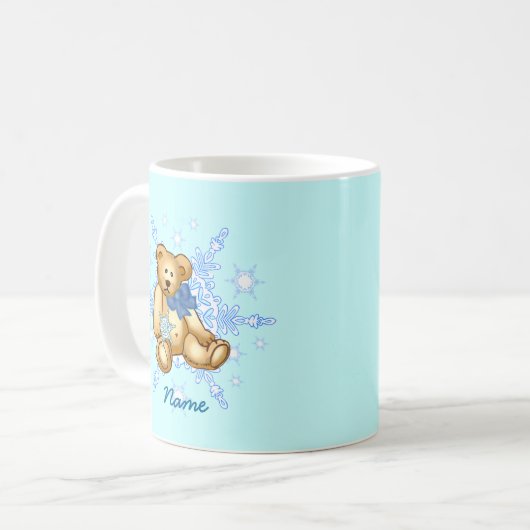 Mug Bébé bleu ours (Devant gauche)