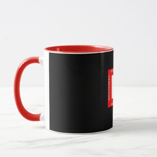Mug Bébé Boomer génération tasse. (Gauche)