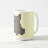 Mug Bébé Bouledogue Français Gris, Crème, (Devant droit)