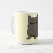 Mug Bébé Bouledogue Français Gris, Crème, (Devant gauche)