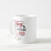 Mug Bébé ça fait froid dehors le citation de Noël (Devant gauche)