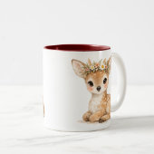 Mug Bébé Cerf Aquarelle Forêt Charmant (Devant droit)