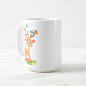 Mug Bébé cerf mignon avec papillons-47568 (Devant gauche)