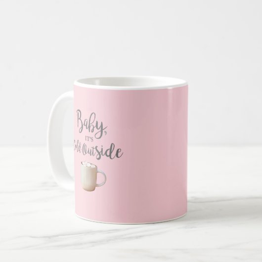 Mug Bébé C'est froid dehors cacao chaud (Devant gauche)