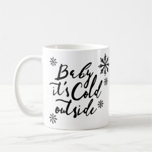 Mug Bébé C'est froid dehors Chic Black Script