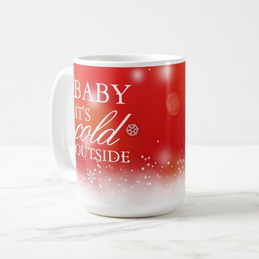 Mug Bébé c'est froid dehors Noël vacances (Devant gauche)