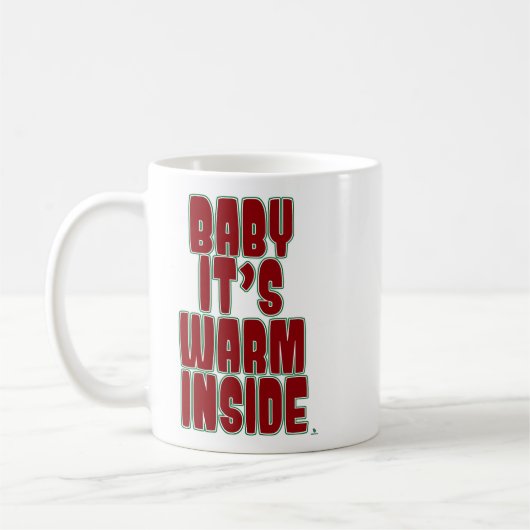Mug Bébé Chaud à l'Intérieur Amusement Noël Cosy (Gauche)