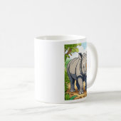 Mug Bébé de style Bébé à Sticker Cartoon Rhinoceros (Devant droit)