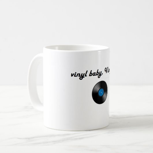 Mug bébé de vinyle, VINYLE ! ! ! (Devant gauche)