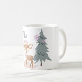 Mug Bébé d'hiver mignonne Cerf Femme Fawn (Devant droit)