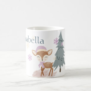 Mug Bébé d'hiver mignonne Cerf Femme Fawn