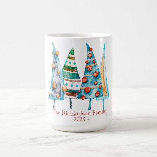 Mug Bébé Doodle Pine Noël Arbre cadeaux (Centre)