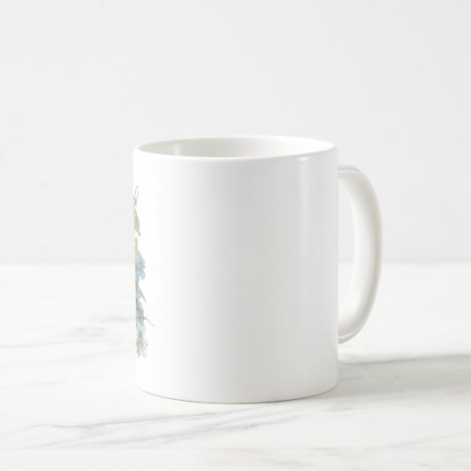 Mug Bébé doux avec fleurs bleu pourpre (Devant droit)