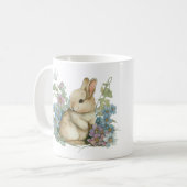 Mug Bébé doux avec fleurs bleu pourpre (Devant gauche)