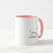 Mug Bébé drôle de Loverss Fiona d'hippopotame (Devant droit)