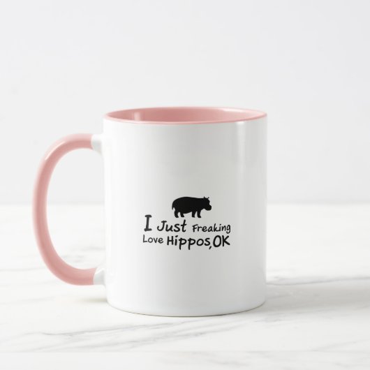 Mug Bébé drôle de Loverss Fiona d'hippopotame (Gauche)