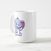 Mug Bébé éléphant mignon assis dessin animé-23800 (Devant gauche)