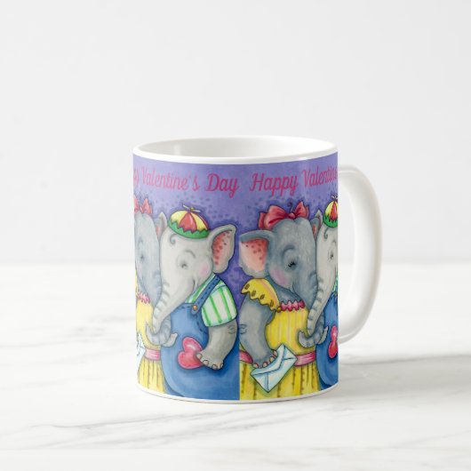 MUG BÉBÉ ÉLÉPHANTS PREMIER AMOUR, PACHYDERME MILIEUX (Devant droit)