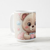 Mug Bébé en peluche adorable - Soft Pastel Design (Devant gauche)