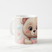 Mug Bébé en peluche adorable - Soft Pastel Design (Devant gauche)