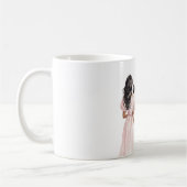 Mug Bébé en robe rose femme noire (Gauche)