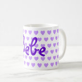 Mug Bebe en violet (Devant droit)