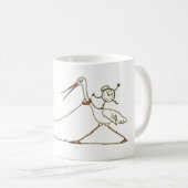 Mug Bébé et cigogne (Devant droit)