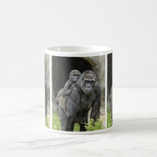 Mug Bébé et maman de gorille (Centre)