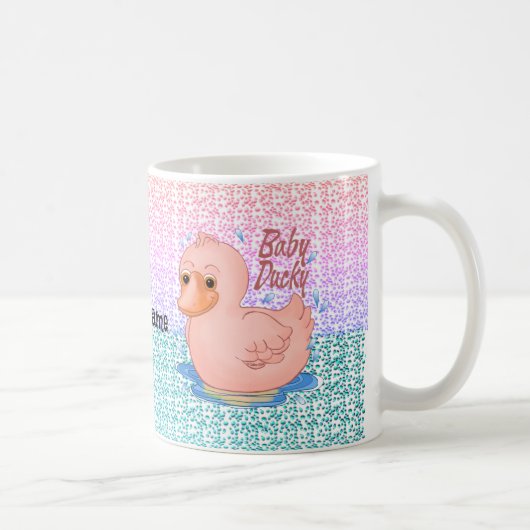 Mug Bébé Fille au Canard Rose   (Droite)