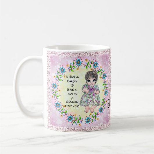 Mug Bébé fille de grand-mère   (Gauche)