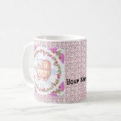 Mug Bébé fille flocon de neige rose (Devant gauche)
