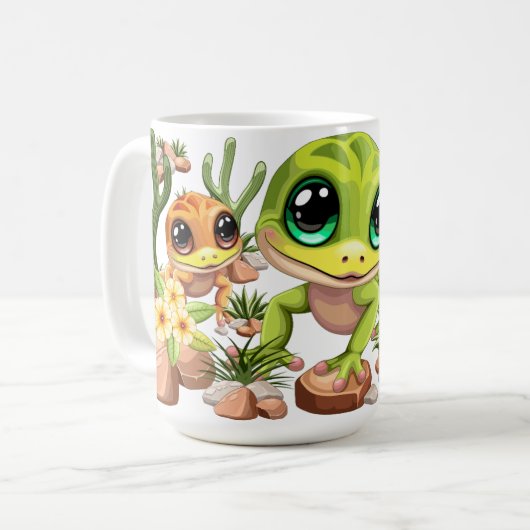 Mug Bébé Geckos jote personnages de dessin (Devant gauche)