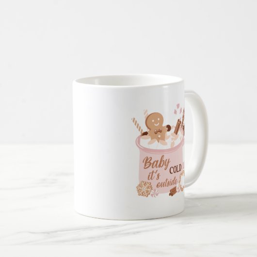 Mug Bébé Il fait froid dehors (Devant droit)