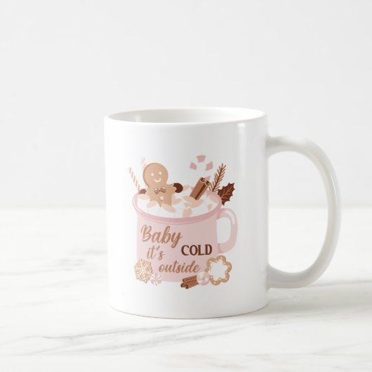 Mug Bébé Il fait froid dehors (Droite)