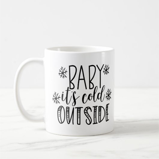 Mug Bébé Il fait froid dehors (Gauche)
