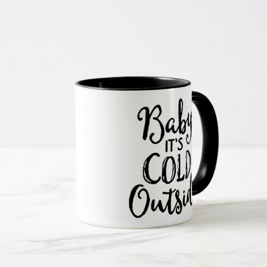 Mug Bébé il fait froid dehors (Devant droit)