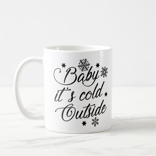 Mug Bébé Il fait froid dehors (Gauche)