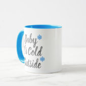 Mug Bébé Il fait froid dehors (Devant gauche)