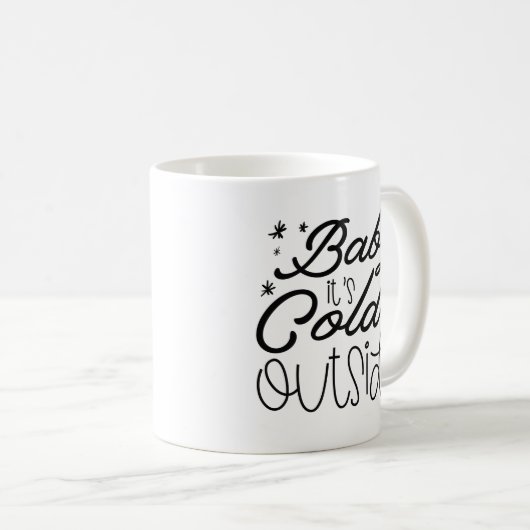 Mug Bébé Il fait froid dehors (Devant droit)