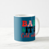 Mug Bébé il fait froid dehors bleu (Devant droit)