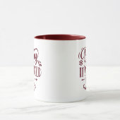Mug Bébé il fait froid dehors Maroon Vacances de Noël (Centre)