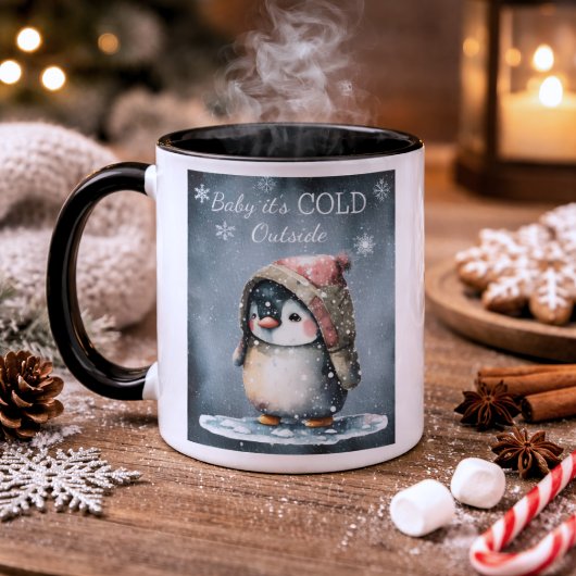 Mug Bébé il fait froid dehors Pingouin 