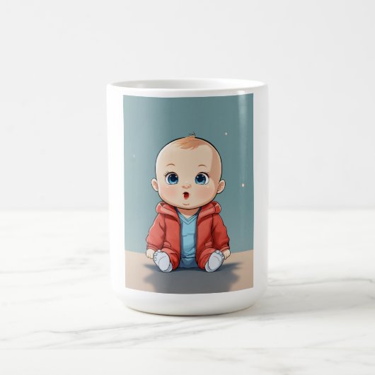 Mug Bébé intelligent - Minuscule visage penseur (Centre)